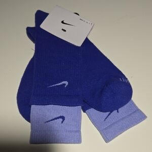 Nike Men's Dual-Tone Blue Crew Socks - Swoosh Detail Nwt XL